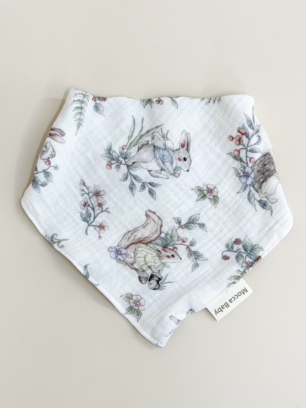 Babero bandana · conejos del bosque