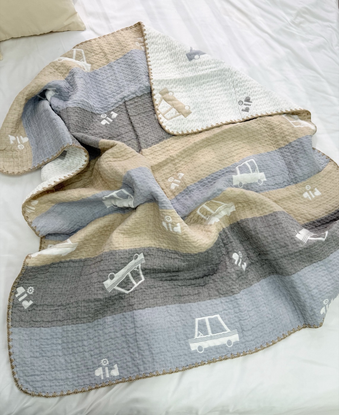 Knit Blanket · Little Cars